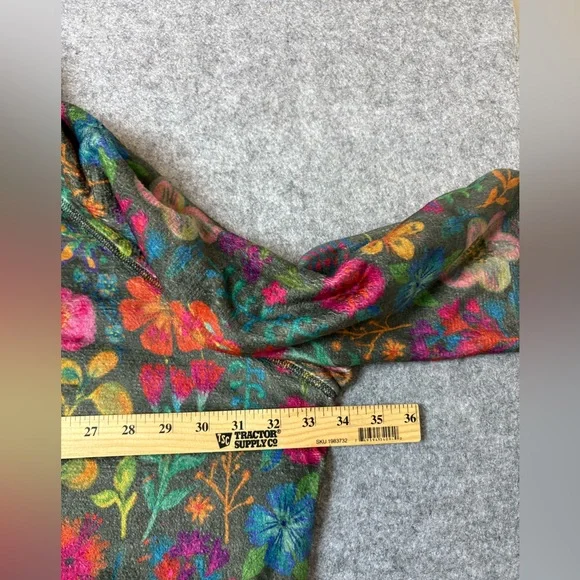 Natural Life Oversized Cozy Blanket Hoodie One size Multi Flora - Picture 7 of 10